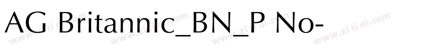 AG Britannic_BN_P No字体转换